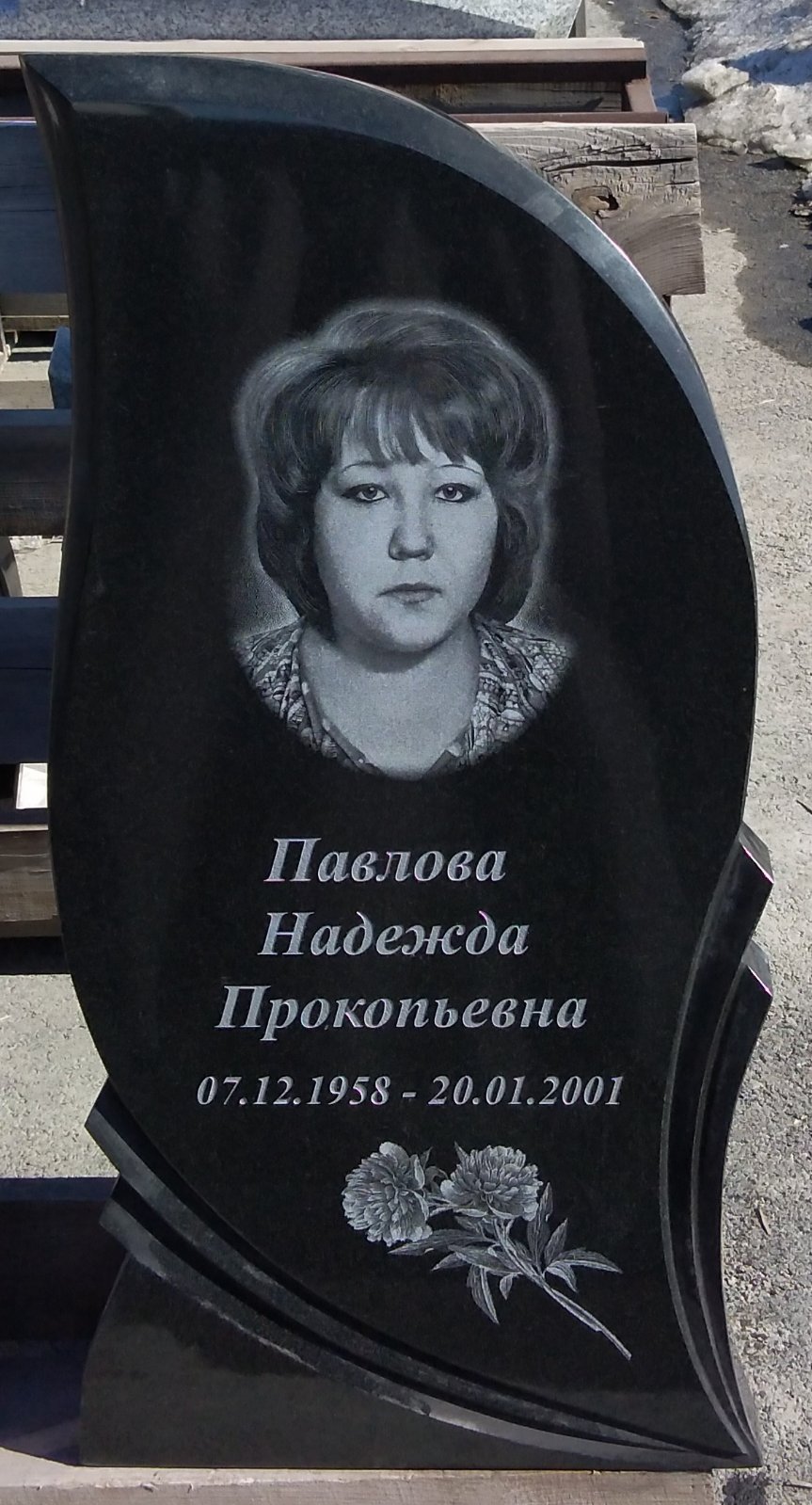 Памятник №FZ21 из черного гранита — фото 3